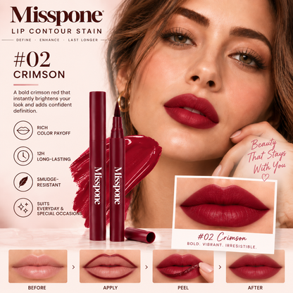 Peel & Stay Lip Stain Liner – 12H Smudge-Resistant Lip Definition