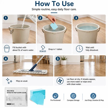Ultra-Concentrated Floor Cleaning Sheets | Professional-Grade Multi-Surface Care