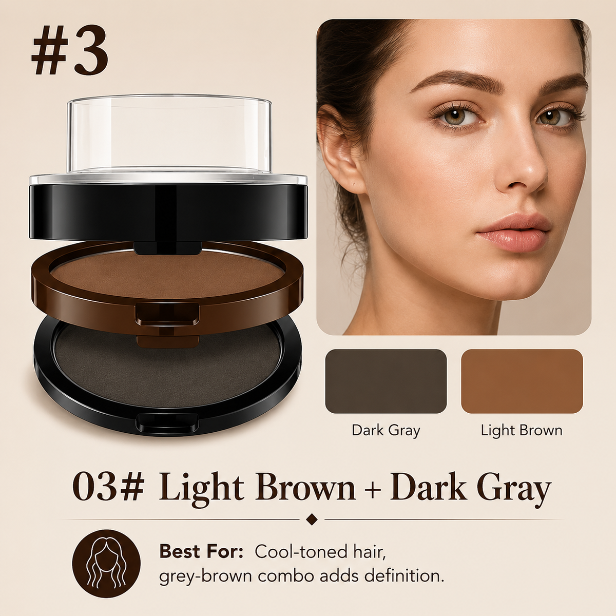 ✨ 2-Color Waterproof Eyebrow Stamp Kit — Symmetrical Brows in Seconds