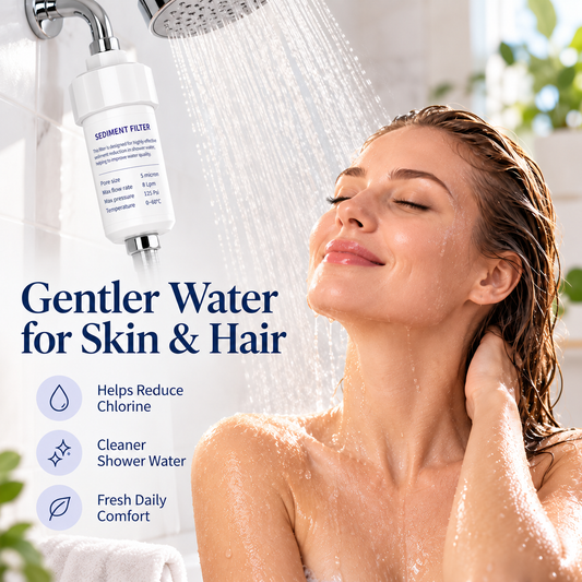 Universal Home Water Filter – Reduces Rust & Sediment for Showers, Faucets & Washing Machines