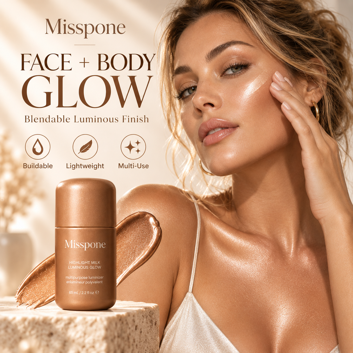 Luminous Face & Body Highlighter Milk – Radiant Glow Illuminator