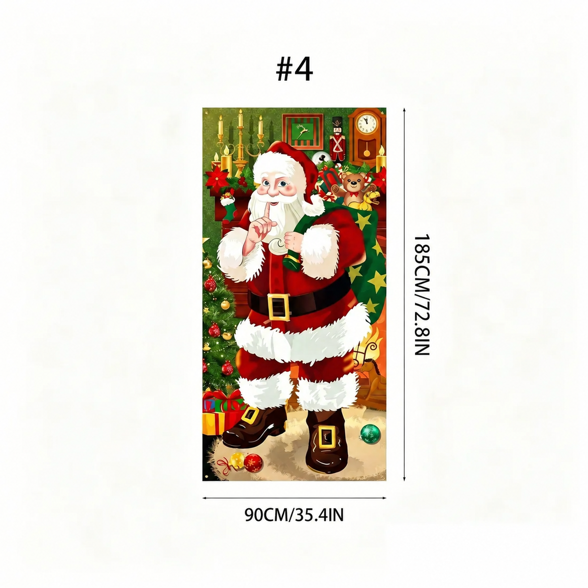Christmas Door Cover – Premium Full-Door Holiday Decoration, Easy to Hang & Reusable