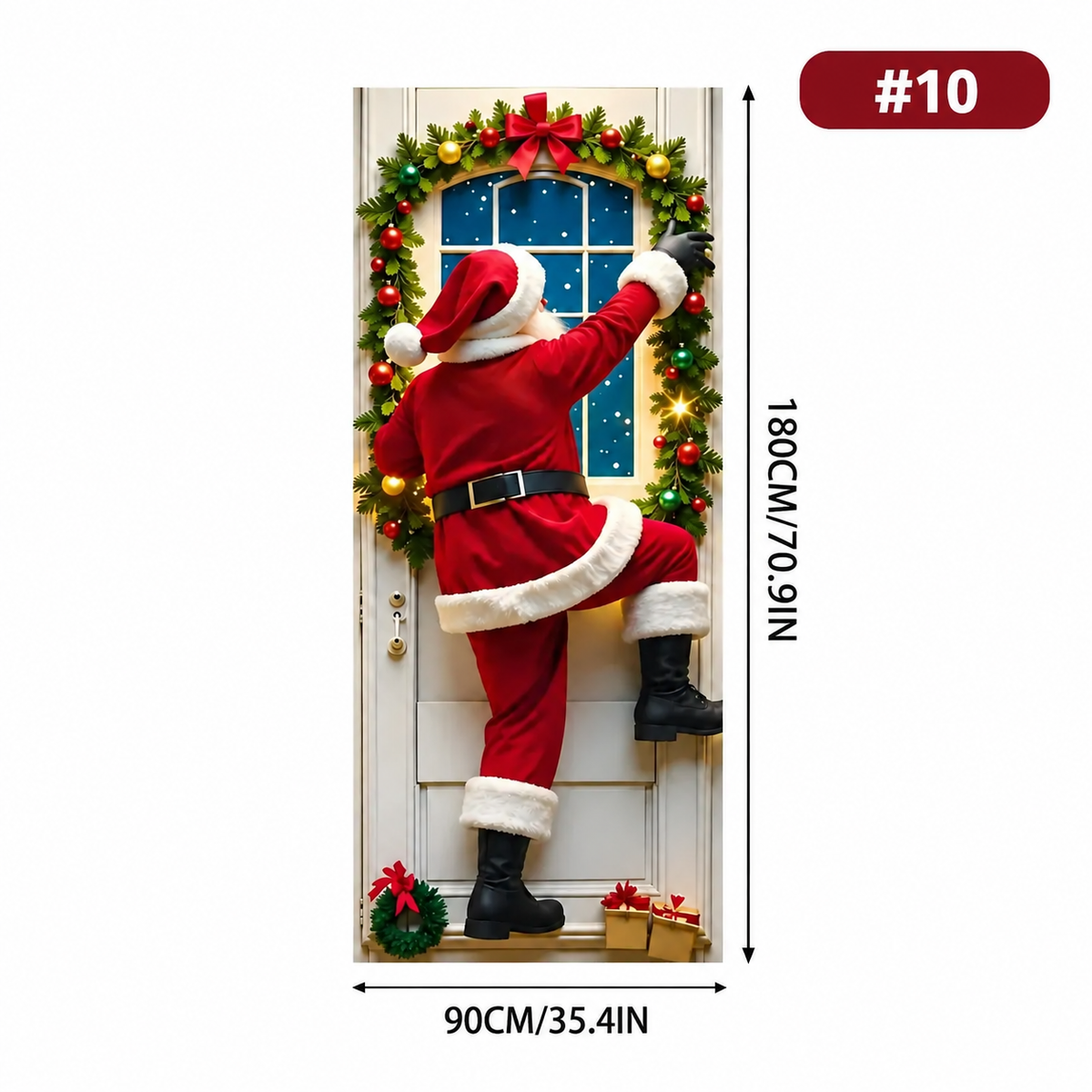 Christmas Door Cover – Premium Full-Door Holiday Decoration, Easy to Hang & Reusable