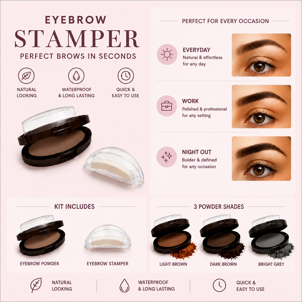 Eyebrow Stamp Kit - Fuller Natural Brows in Seconds