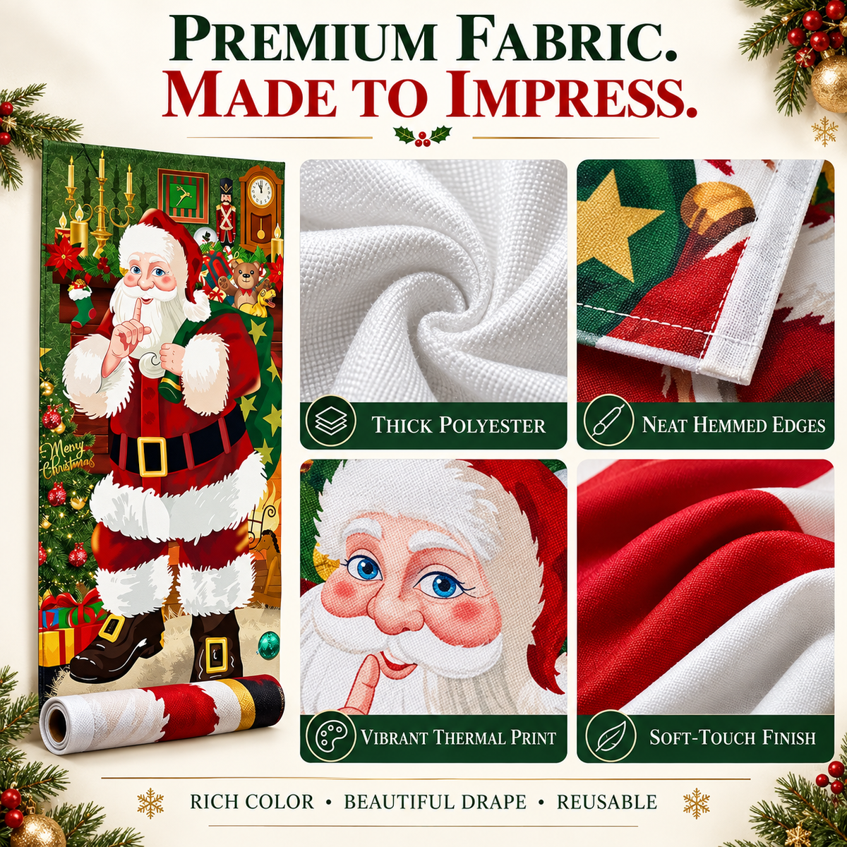 Christmas Door Cover – Premium Full-Door Holiday Decoration, Easy to Hang & Reusable
