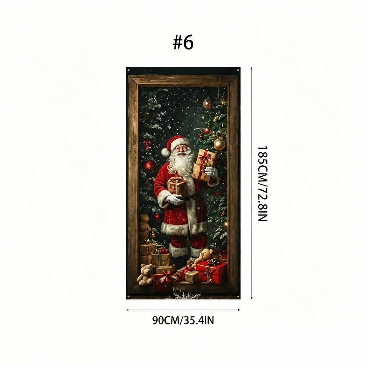 Christmas Door Cover – Premium Full-Door Holiday Decoration, Easy to Hang & Reusable