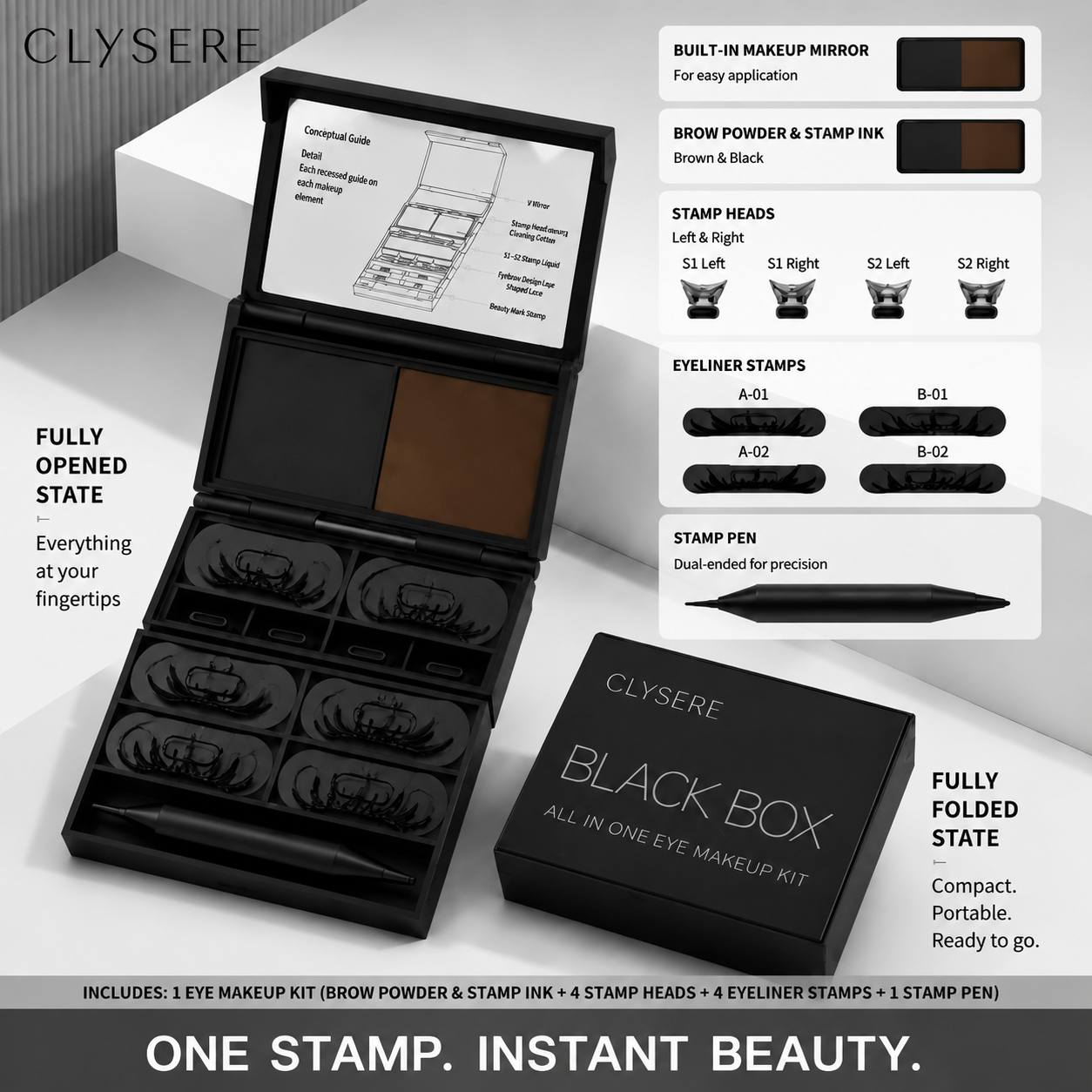 ✨ 3-in-1 Eye Makeup Stamp Kit – Create Perfect Eyeliner, Lash Looks & Beauty Marks in Seconds 💕