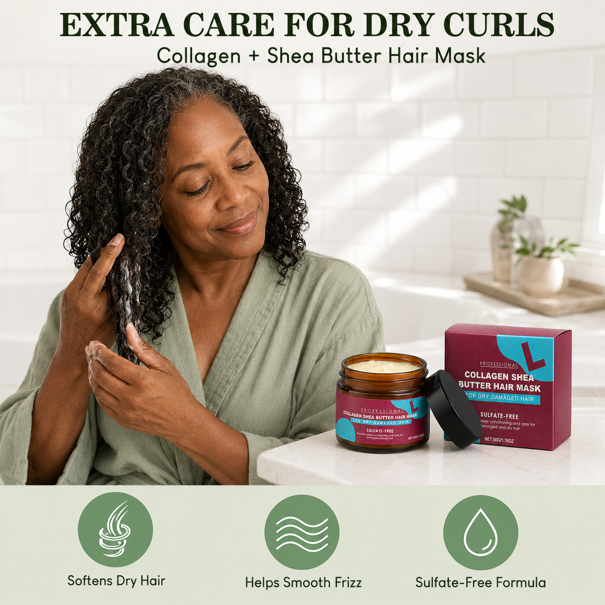 Collagen & Shea Butter Hair Mask – Deep Conditioning for Softer, Smoother Hair