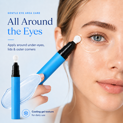 Firm & Lift Under Eye Roller Gel | Reduce Dark Circles, Puffiness & Fine Lines, Cooling Eye Serum Stick
