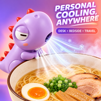Cute Animal Clip-On Food Cooling Fan – 3-Speed Bowl & Cup Cooler