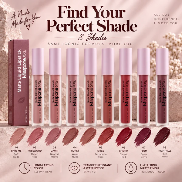 All-Day Velvet Matte Lip Color – Smooth, Bold & Transfer-Resistant