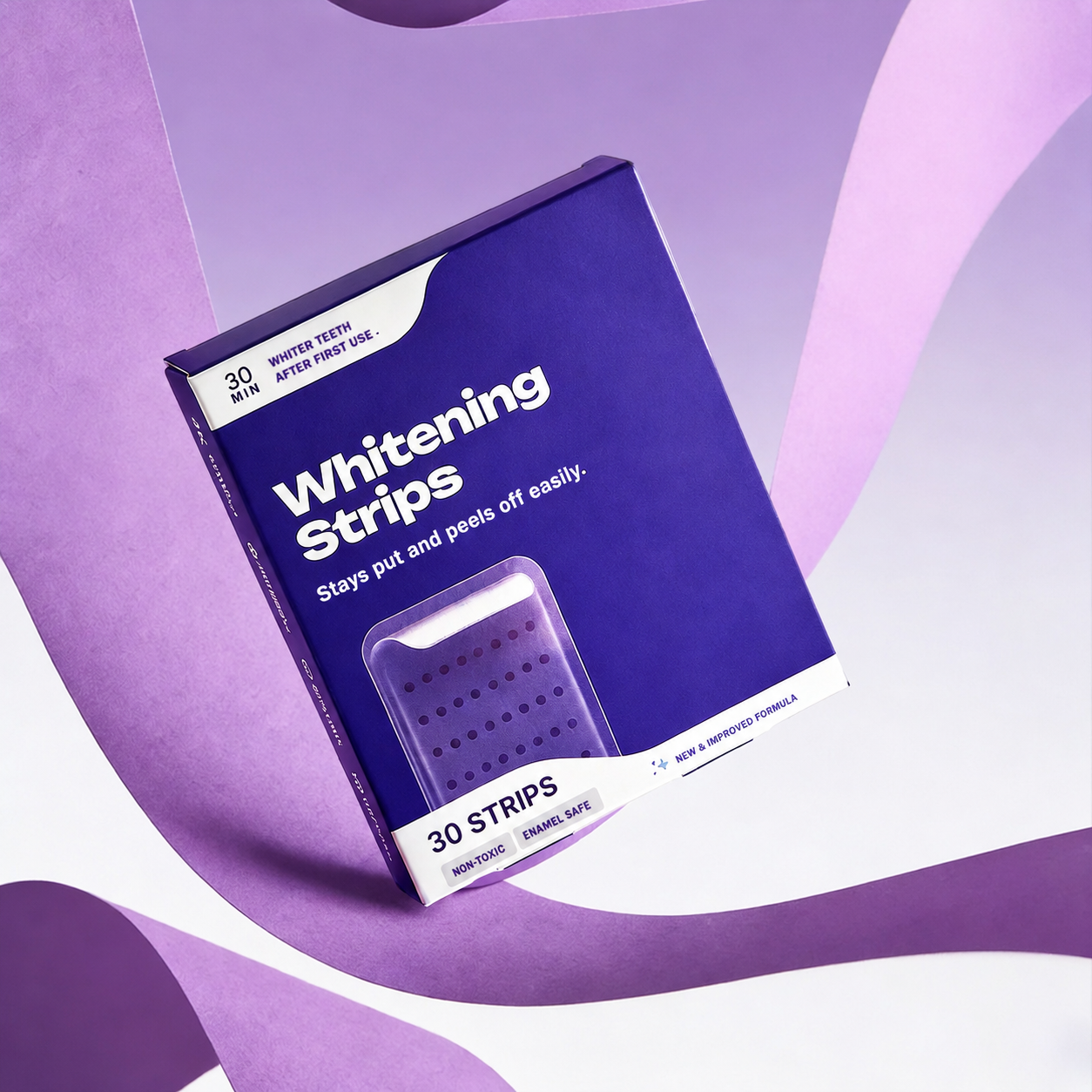 ByeYellow Purple Whitening Strips -7-Day Shocking Transformation Kit