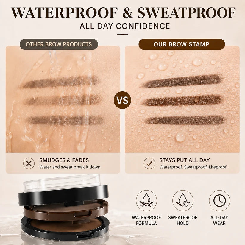 ✨ 2-Color Waterproof Eyebrow Stamp Kit — Symmetrical Brows in Seconds
