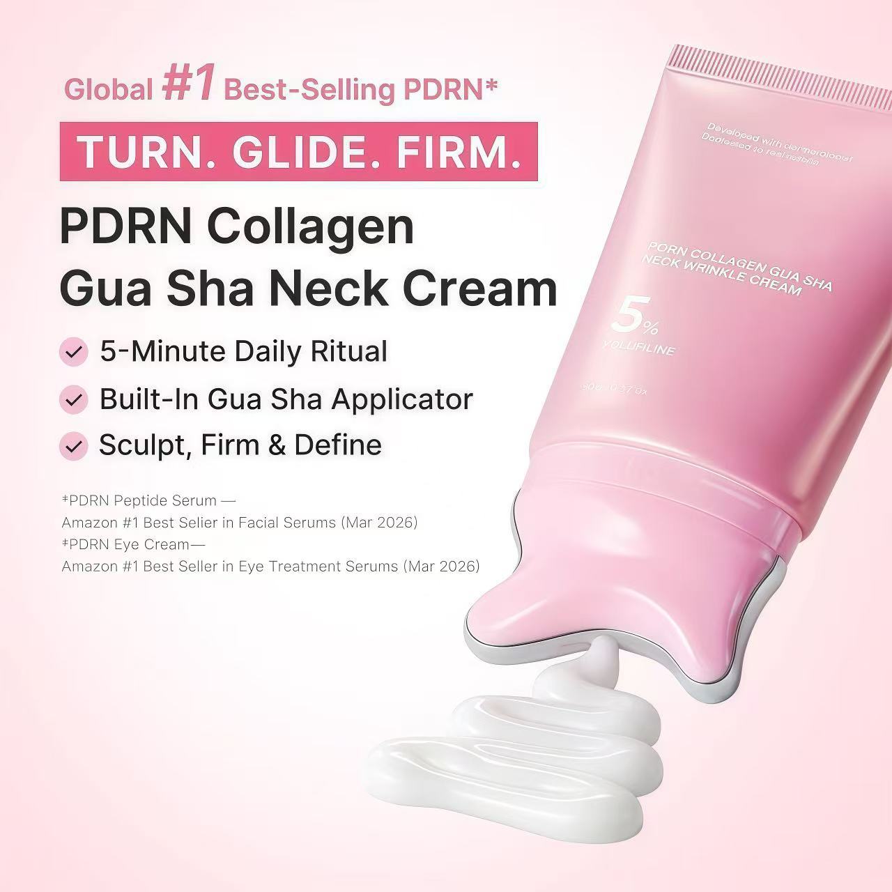 🔥PDRN Collagen Neck Firming Cream with Built-In Gua Sha Applicator🔥