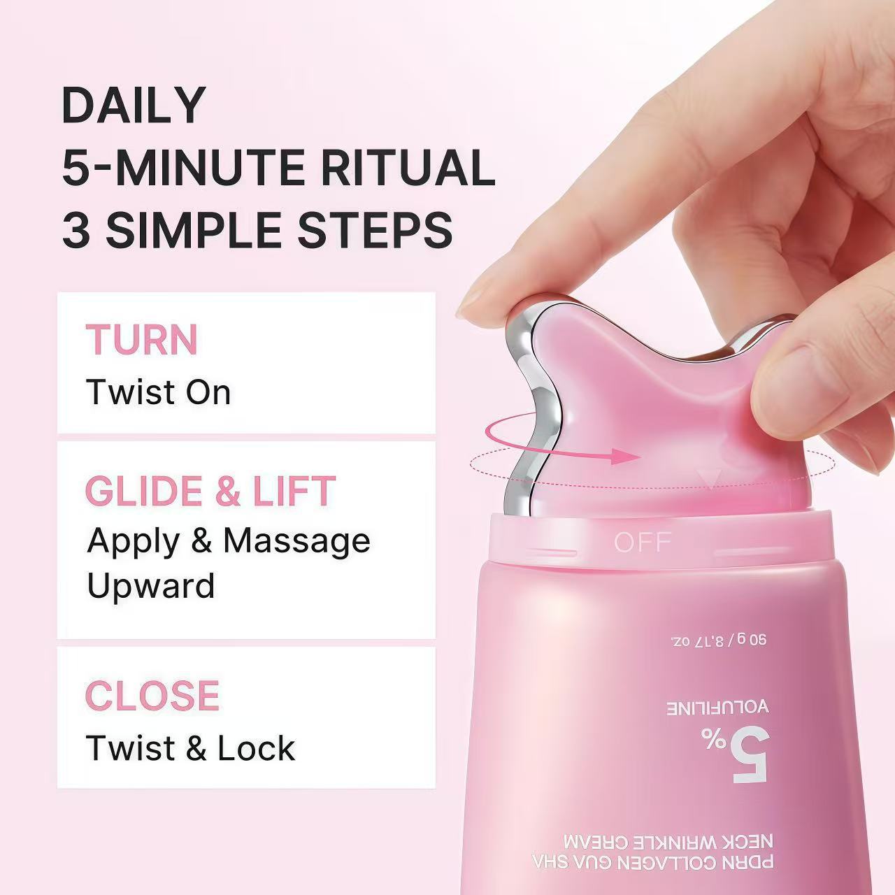 🔥PDRN Collagen Neck Firming Cream with Built-In Gua Sha Applicator🔥