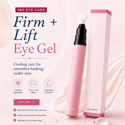 Firm & Lift Under Eye Roller Gel | Reduce Dark Circles, Puffiness & Fine Lines, Cooling Eye Serum Stick