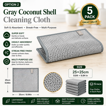 Premium Silver Mesh Cleaning Cloth – Powerful Grease-Cutting Scrubber, Reusable & Quick-Dry