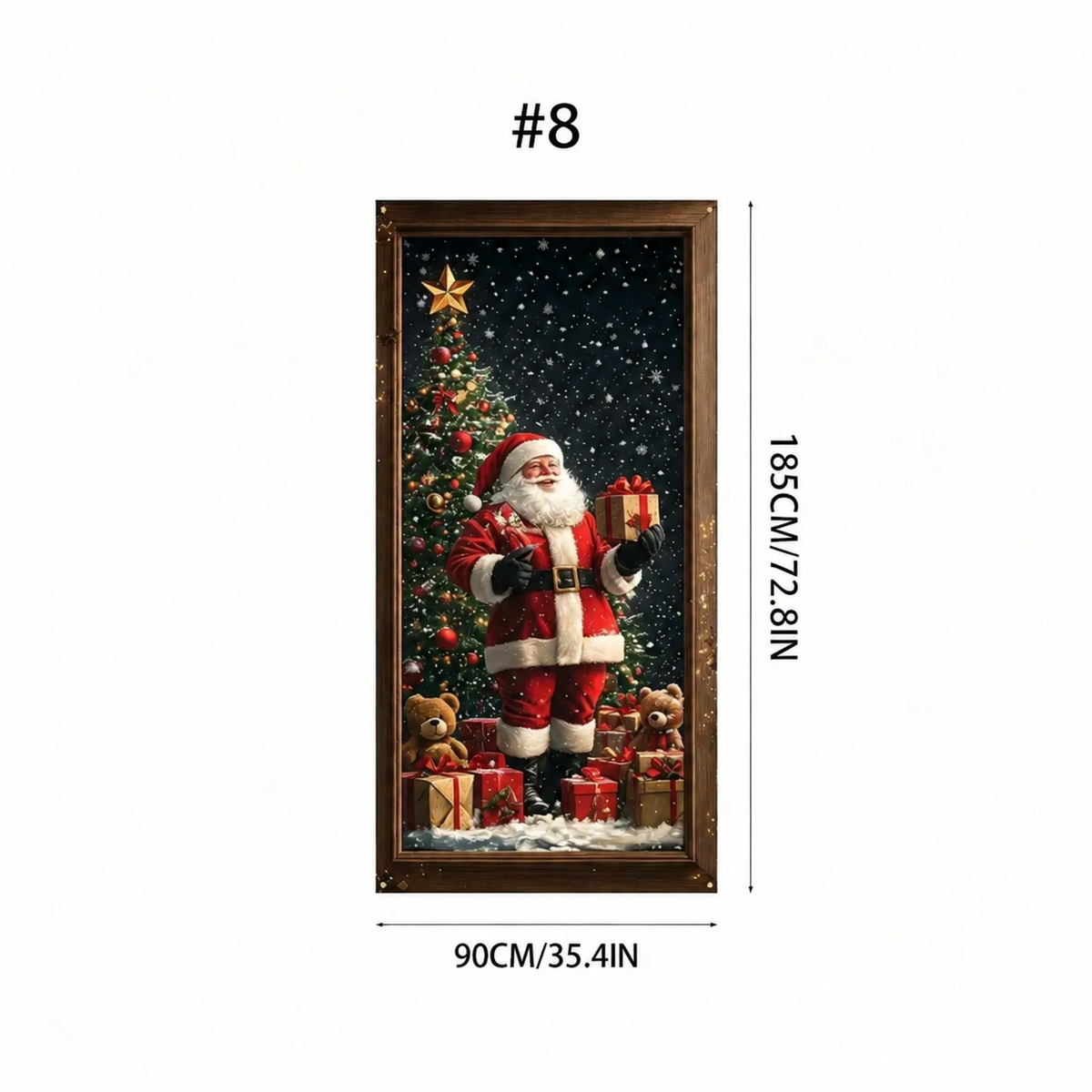 Christmas Door Cover – Premium Full-Door Holiday Decoration, Easy to Hang & Reusable