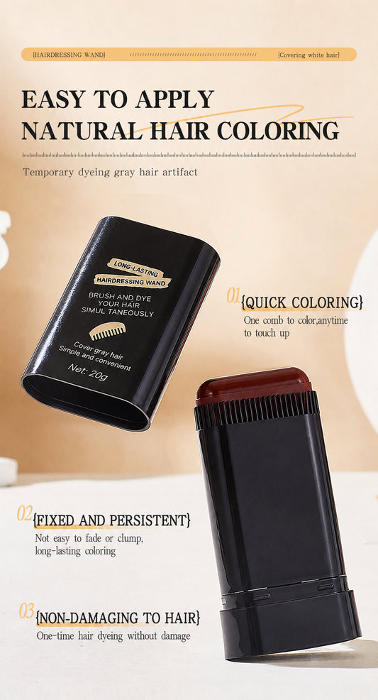 Instant Gray Hair Cover-Up Stick – Waterproof Root Touch-Up Wand