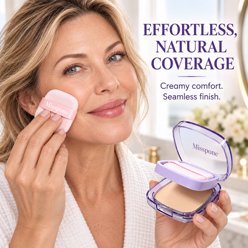 Full Coverage Cream Foundation Compact – Waterproof Long-Wear Flawless Finish