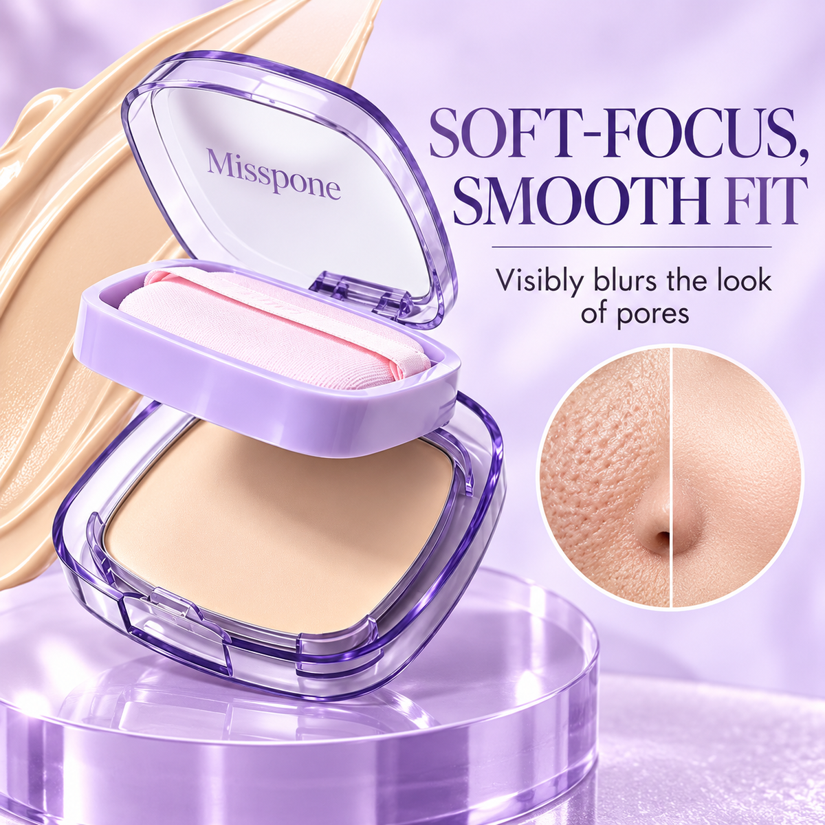 Full Coverage Cream Foundation Compact – Waterproof Long-Wear Flawless Finish