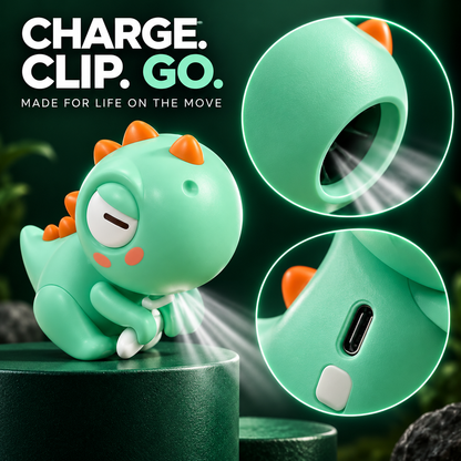 Cute Animal Clip-On Food Cooling Fan – 3-Speed Bowl & Cup Cooler