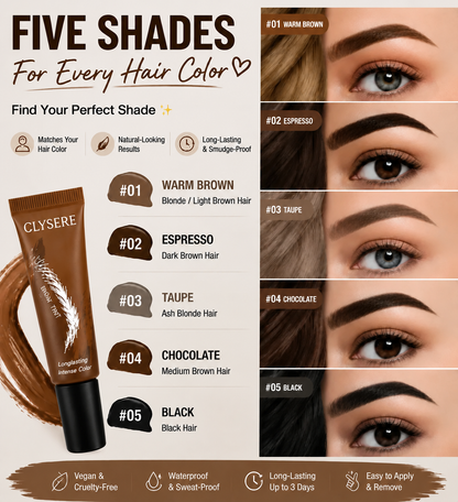 Last Day Buy 1 Get 1 Free CLYSERE Brow Tint | Easy Peel, Natural Brows, Lasting Color