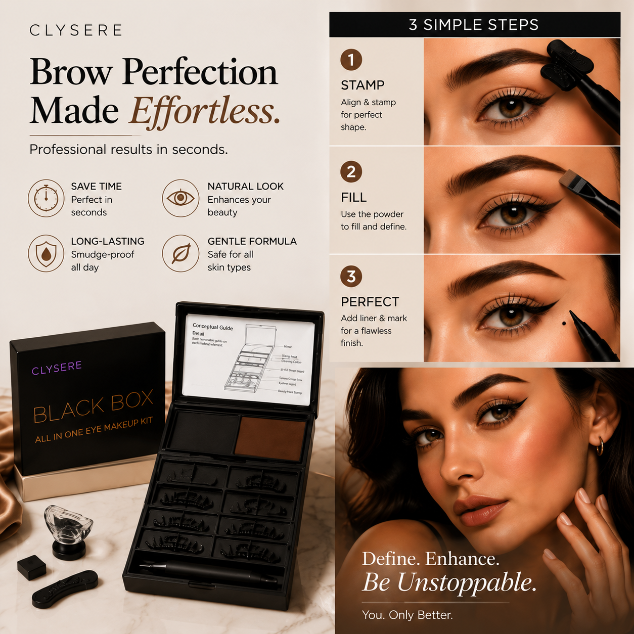 ✨ 3-in-1 Eye Makeup Stamp Kit – Create Perfect Eyeliner, Lash Looks & Beauty Marks in Seconds 💕