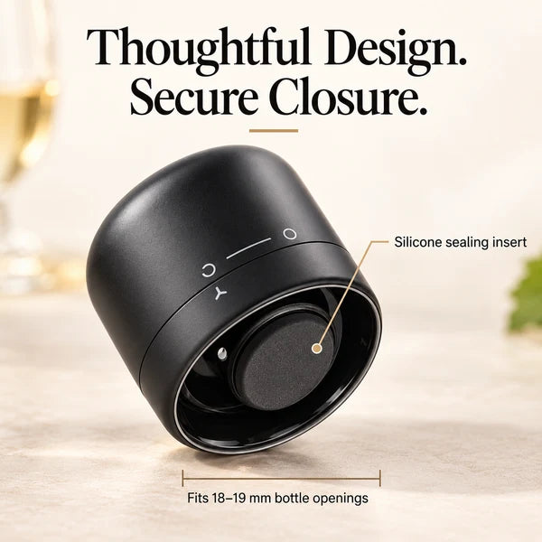 🍷 Mini Vacuum Wine Bottle Stopper – Airtight Freshness Sealer for Wine & Champagne