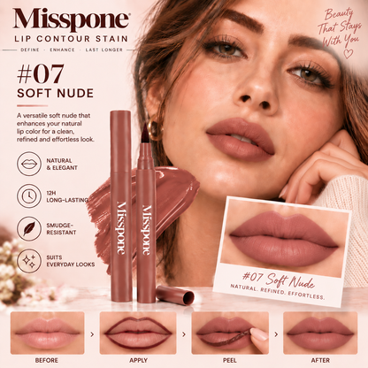 Peel & Stay Lip Stain Liner – 12H Smudge-Resistant Lip Definition