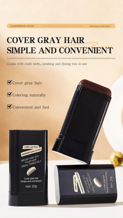 Instant Gray Hair Cover-Up Stick – Waterproof Root Touch-Up Wand
